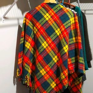 Vintage wool poncho
